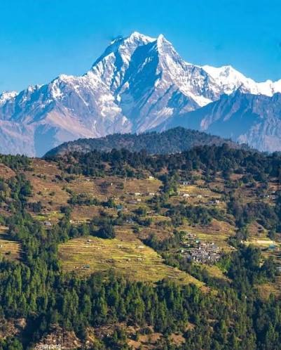Dhaulagiri and Annapurna mountain panorama from Jaljala Viewpoint