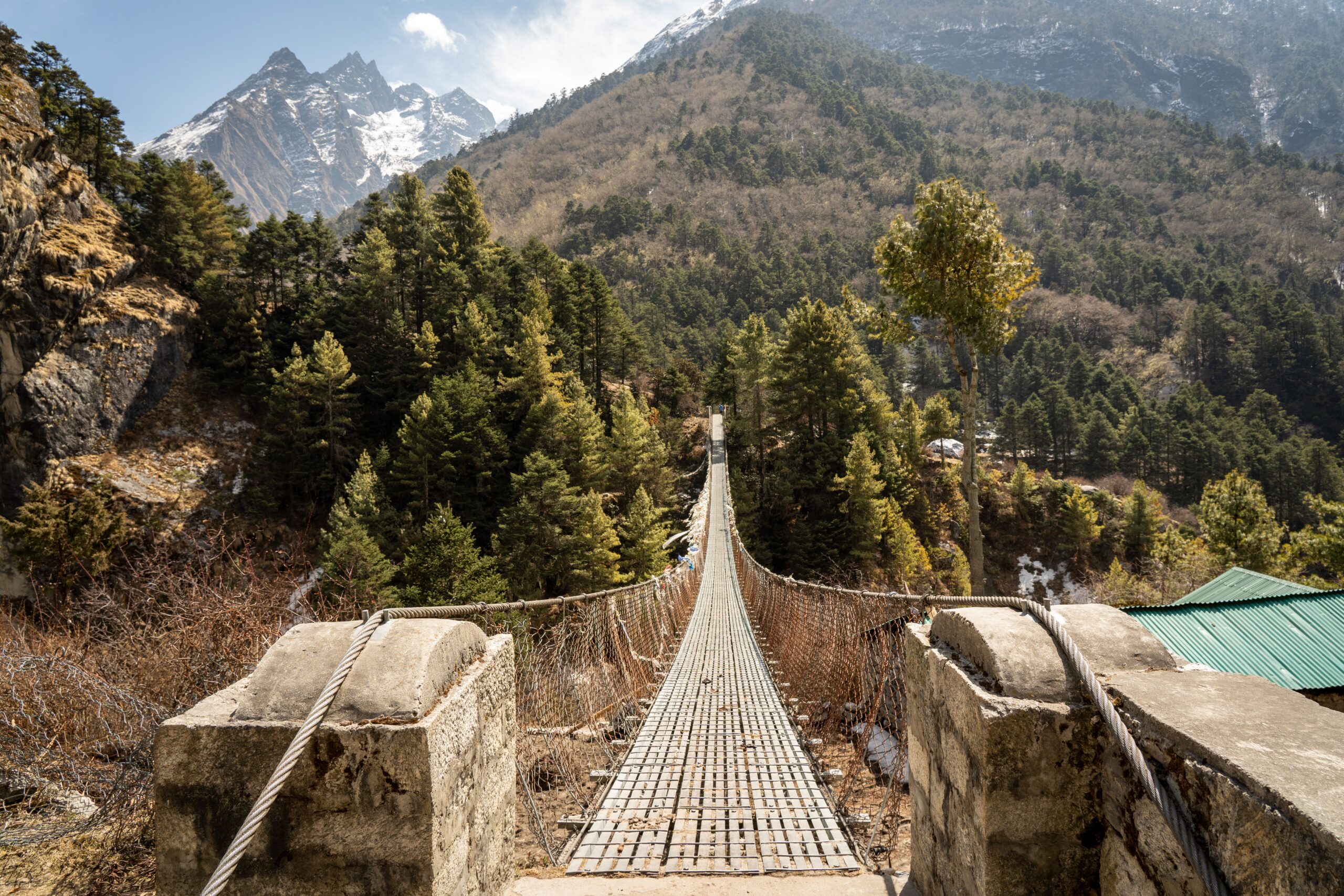 Suspension bridges below Namche