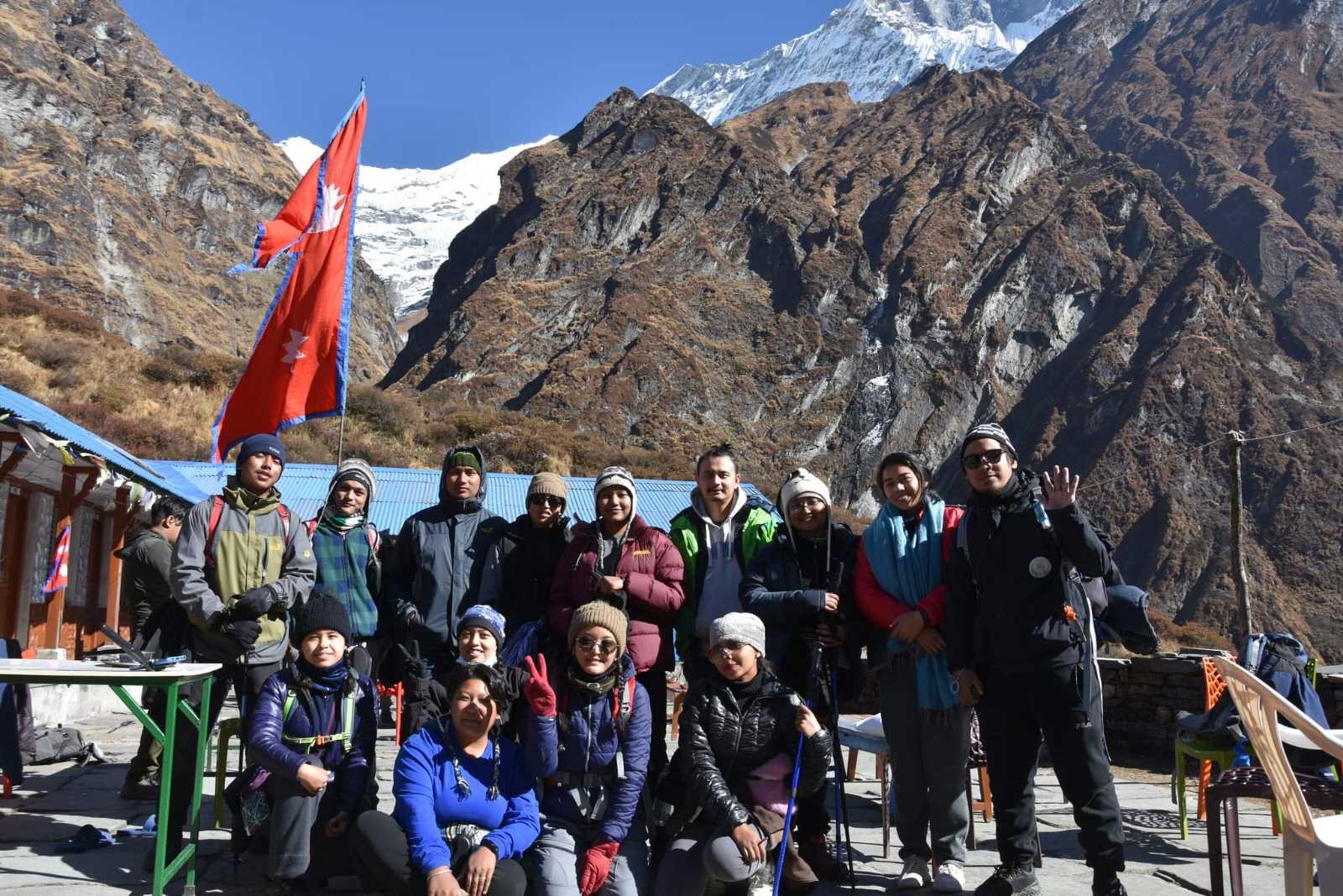 Annapurna Sanctuary at 4,130m in Nepal