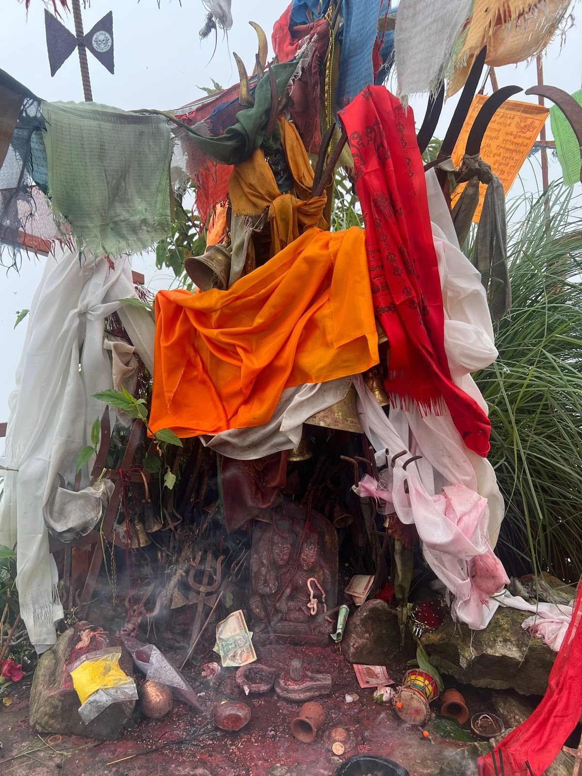 Latarambeshwor Mahadev Temple surrounded by forest in Nepal