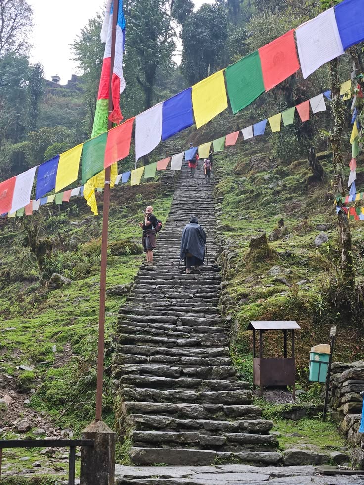 Chhomrong staircase on the Annapurna Base Camp Trek