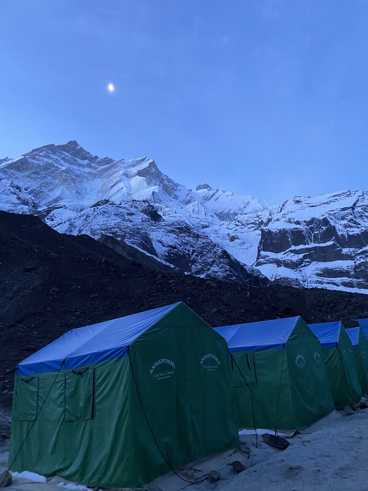 High-altitude tent camp on the North Annapurna Base Camp trek