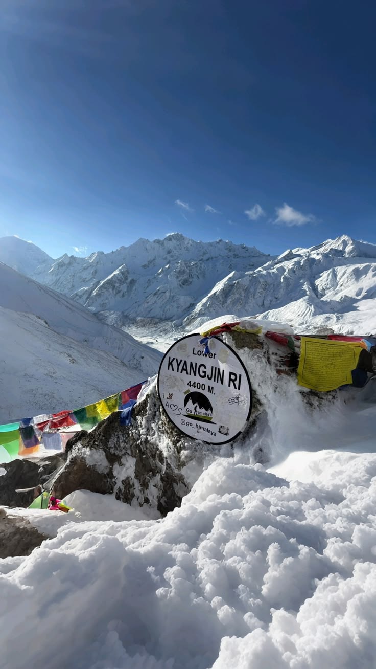 Panoramic Himalayan view from Kyanjin Ri viewpoint in Langtang
