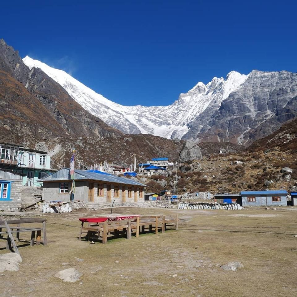 Traditional Tamang village in Langtang Valley after reconstruction