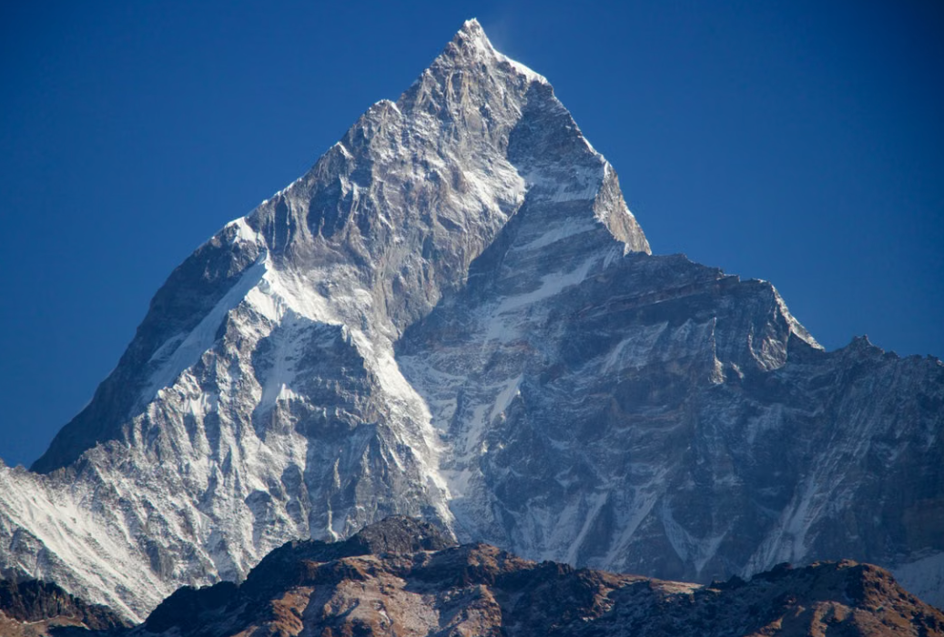 Machhapuchhre Mountain from the Modi Khola gorge