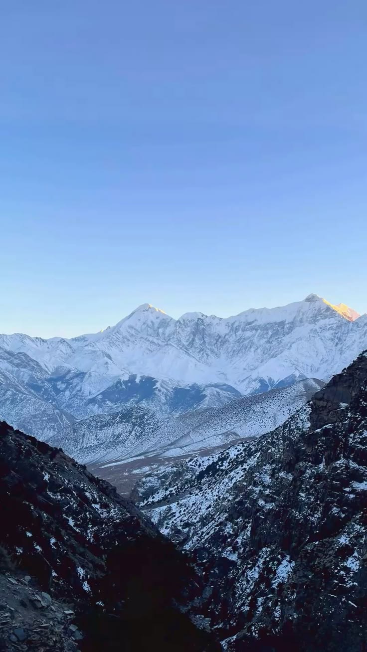 North face of Annapurna I from North Annapurna Base Camp Nepal