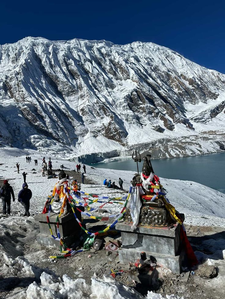 Tilicho Lake at 4919 metres in Manang Nepal