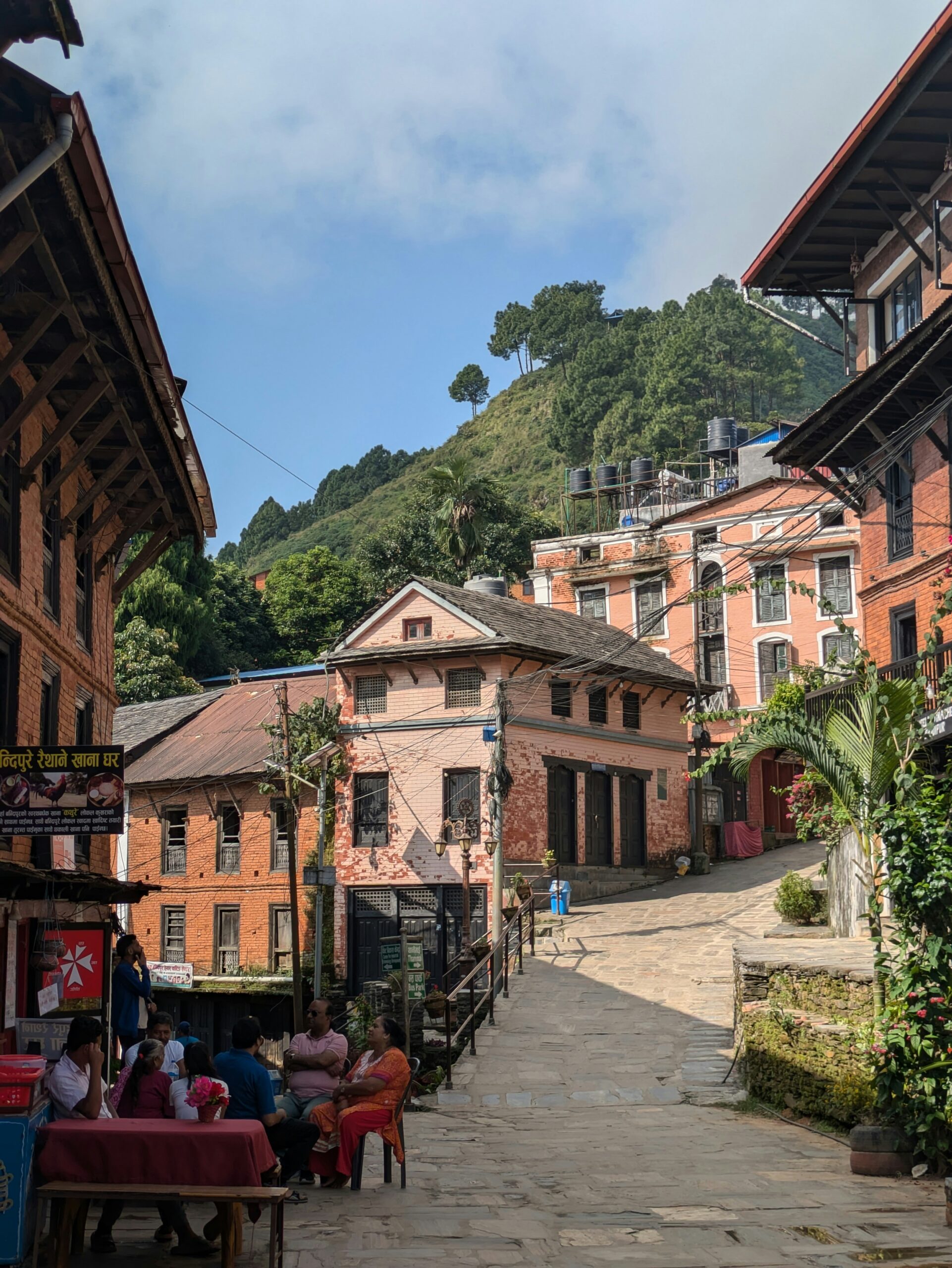 Bandipur heritage town and mountain views