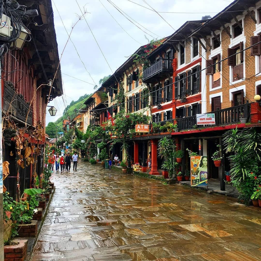 Traditional street and architecture in Bandipur